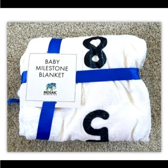 Baby Milestone Blanket Monthly Photography Photo Prop Baby Shower Gift Boy Girl - Picture 2 of 6